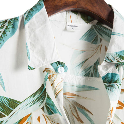 2020 summer new fashion men's casual slim short sleeve printed shirt European size explosion men's foreign trade wholesale