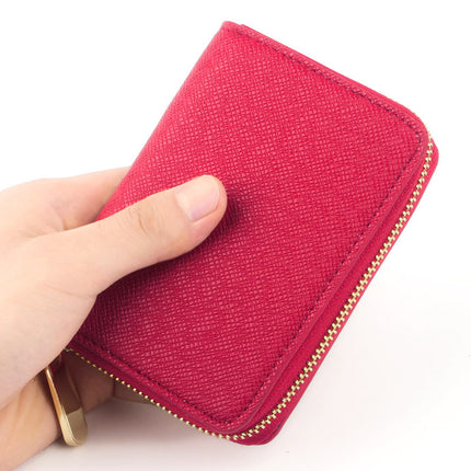 Japan Amazon Lotte New Women's Short Hand Coin Purse Coin Bag Saffiano Small Wallet Cloth