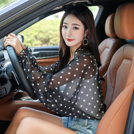 Beach Towel Seaside Dual-Use Riding Sun-Protective Clothing Women's Chiffon Driving Silk Scarf Embroidered Shawl Women's Cape Summer New Style