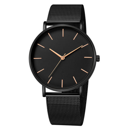 Geneva new men's watches ultra-thin simple mesh band watches men's watches foreign trade best selling men's watches wholesale