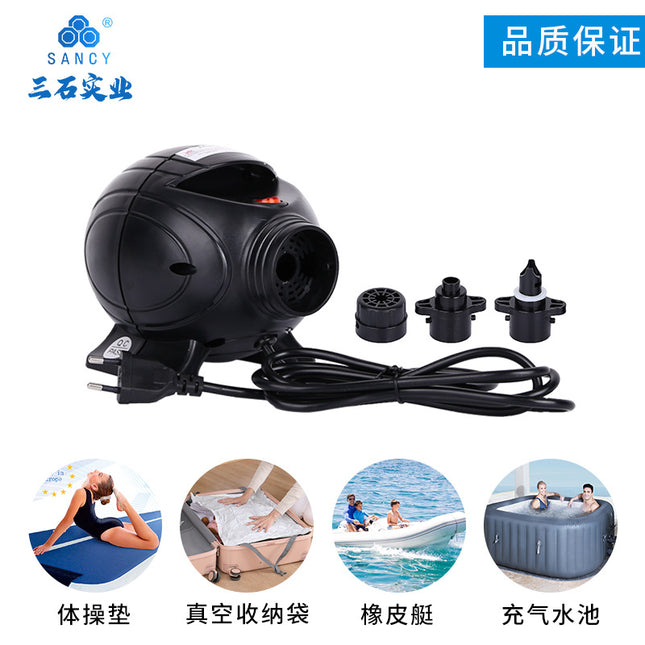 800W electric air pump inflatable boat air pump inflatable water park air pump swimming pool pumping and charging dual-purpose air pump