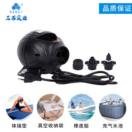 800W electric air pump inflatable boat air pump inflatable water park air pump swimming pool pumping and charging dual-purpose air pump