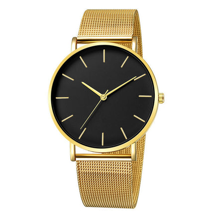 Geneva new men's watches ultra-thin simple mesh band watches men's watches foreign trade best selling men's watches wholesale