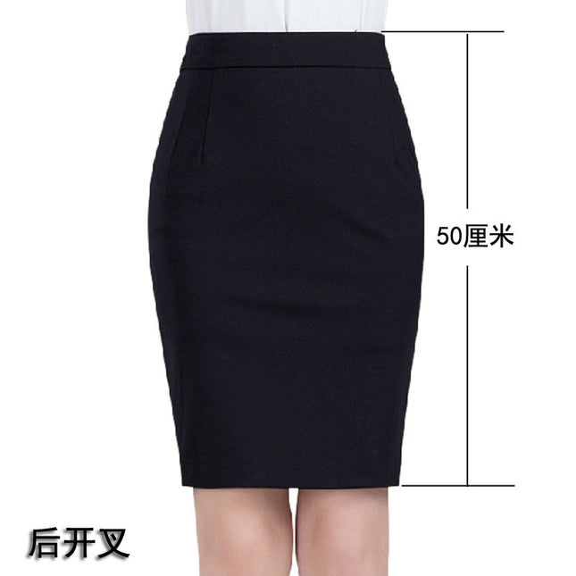 Spring and Autumn Workwear Skirt, Pencil Skirt, Mid-Length Hip-Hugging Skirt, Black Professional Skirt, Classic Skirt, Wholesale