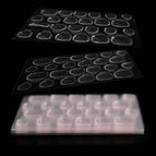 Rose bonbon / 240 autocollants pour ongles