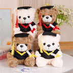 Multicolor / Brown Bear Red Collar 25cm/9.84in