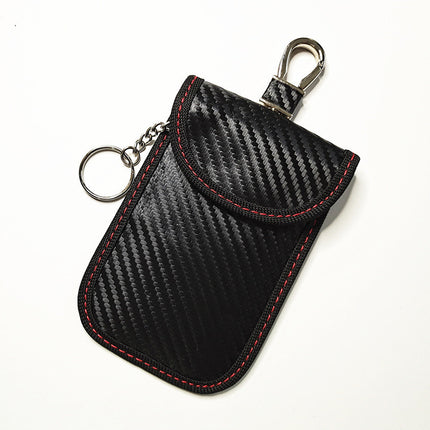 Foreign trade new double-layer RFID shielding signal anti-radiation car remote control shielding key set carbon fiber Amazon