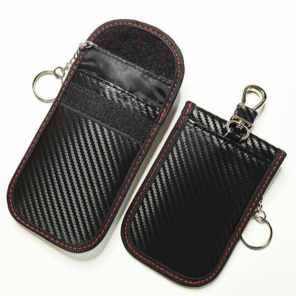 Foreign trade new double-layer RFID shielding signal anti-radiation car remote control shielding key set carbon fiber Amazon
