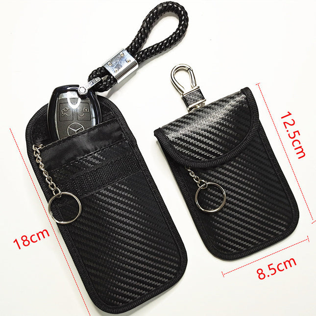 Foreign trade new double-layer RFID shielding signal anti-radiation car remote control shielding key set carbon fiber Amazon