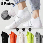 Multicolor Towel Bottom Men's Sports Socks / Green