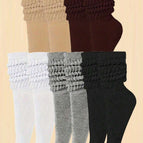 Multicolor_1 / 5 Pairs - Mid-tube Stacked Socks