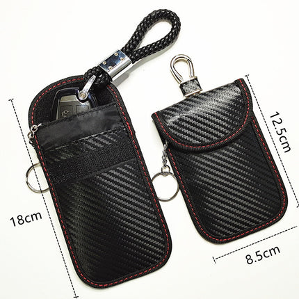 Foreign trade new double-layer RFID shielding signal anti-radiation car remote control shielding key set carbon fiber Amazon