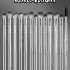 Argent / 13 pinceaux de maquillage pour les yeux