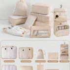 Beige / 9-piece Set (black)