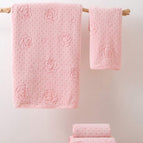 Rose bonbon_2 / Serviette de bain 70*140cm + serviette 34*75cm