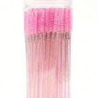 Pink / 5 Crystal Powder Eyelash Brushes (trial Pack)