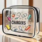 Multicolor / Black Charging Cable Pattern