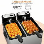 US A Type Plug(110-127V) / 6.0L Double Pot Electric Fryer