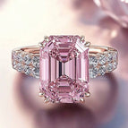 Rose Gold + Pink Crystal / 10
