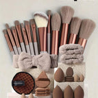 Multicolor / 33-piece Brown Makeup Brush Set