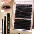 Coffee Brown / 50D+60D-300PCS+Glue Tool Three-piece Set