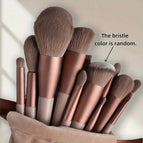 Multicolor / 13pcs{normal} Brown Makeup Brushes