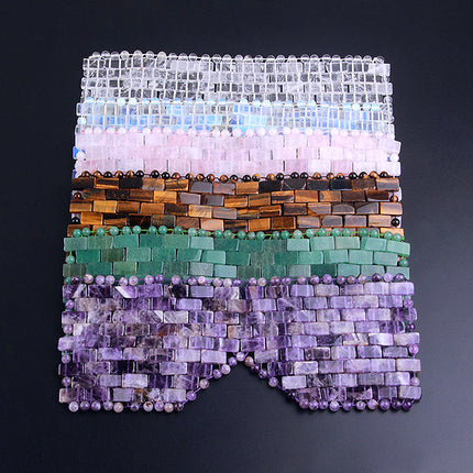 Powder crystal eye mask Jade eye crystal eye mask to relieve eye fatigue amethyst white jade mask spot hot sale