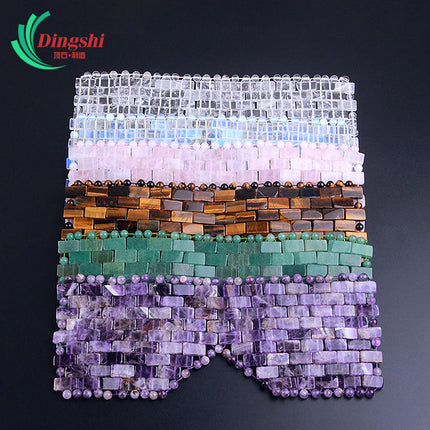 Powder crystal eye mask Jade eye crystal eye mask to relieve eye fatigue amethyst white jade mask spot hot sale