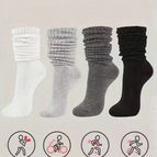 Multicolor_2 / Black, White, Gray, Dark Gray 4 Pairs