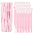 Rose pâle / 1 pot + 60 rasoirs à sourcils