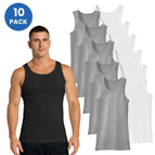 Heather Grey x5 & White x5 / 2XL