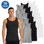 Black x5 - Heather Gray x5 - White x5 / 2XL