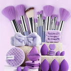 Multicolor / 33-piece Purple Makeup Brush Set