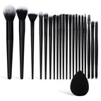 Black / 21pcs (20 Makeup Brushes + 1 Powder Puff)
