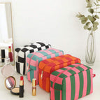 Multicolor / Green, pink, and red stripes
