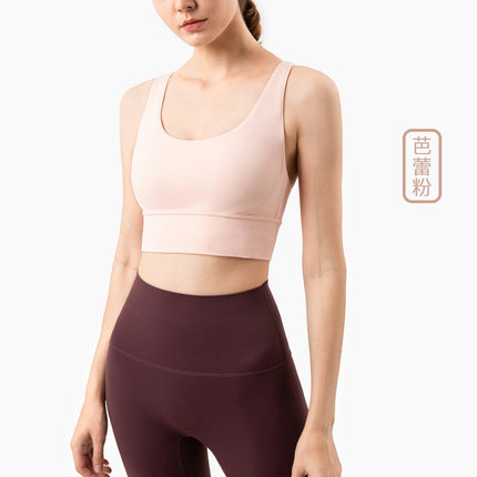 2025 New Naked Sports Vest Women's Shockproof Cross Beautiful Back Fitness Underwear Running Outdoor Sports Bra