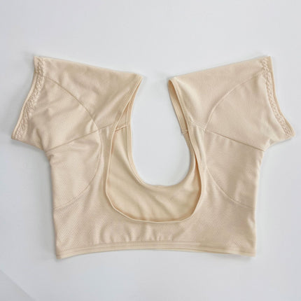 in stock cross-border underarm sweat pad vest mesh quick-drying short-sleeved breathable sweat-absorbent anti-sweat milk silk and mesh