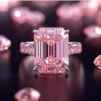 Silver + Pink Crystal / 7