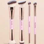 Pink_1 / 4pcs Double-ended Makeup Brushes