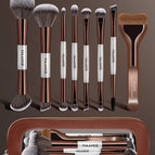 Multicolor / 9pcs (8 Makeup Brushes + 1 Makeup Bag)