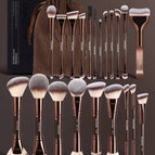 Mocha Brown / 11 Double-ended Makeup Brushes