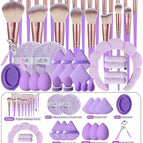 Purple / 25 Makeup Brushes + 25 Piece Set