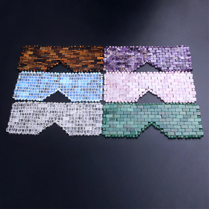 Powder crystal eye mask Jade eye crystal eye mask to relieve eye fatigue amethyst white jade mask spot hot sale