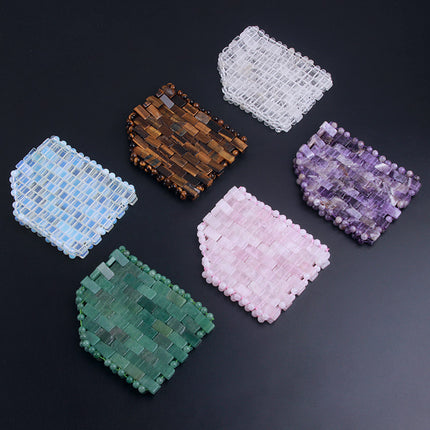 Powder crystal eye mask Jade eye crystal eye mask to relieve eye fatigue amethyst white jade mask spot hot sale