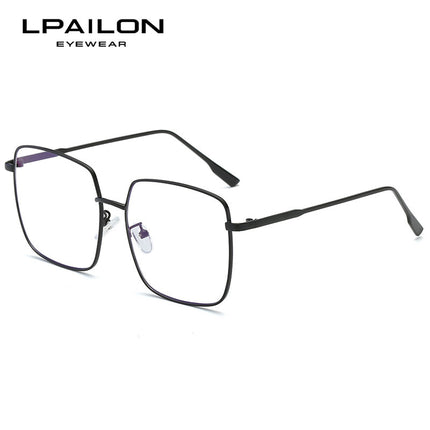 Anti-blue Light Glasses Men's Internet Popular Glasses Frame Women's Large Frame Retro Flat Mirror Square Myopia Frame Computer Mirror 503