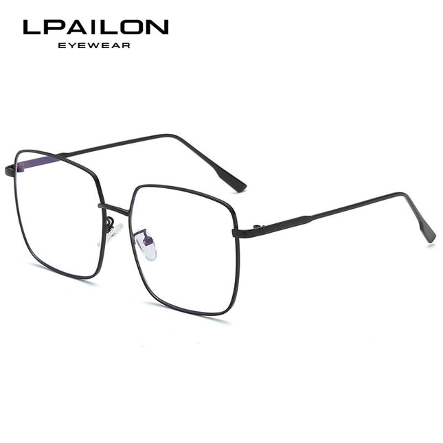 Anti-blue Light Glasses Men's Internet Popular Glasses Frame Women's Large Frame Retro Flat Mirror Square Myopia Frame Computer Mirror 503
