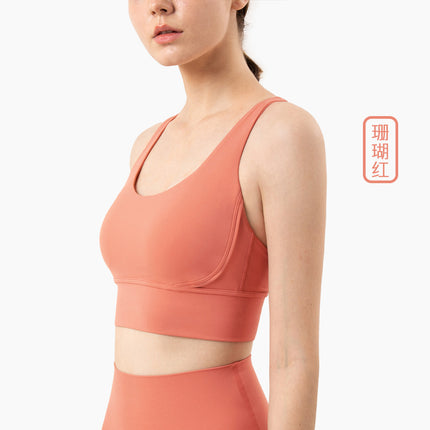 2025 New Naked Sports Vest Women's Shockproof Cross Beautiful Back Fitness Underwear Running Outdoor Sports Bra