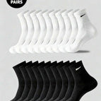 Multicolor / 9 Pairs Of Black + 9 Pairs Of White