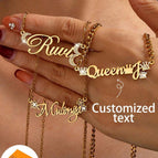 Fully encrusted diamond necklace, 5-style / One Size Fits All
