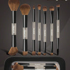 Black / 7pcs Makeup Brushes + Makeup Bag